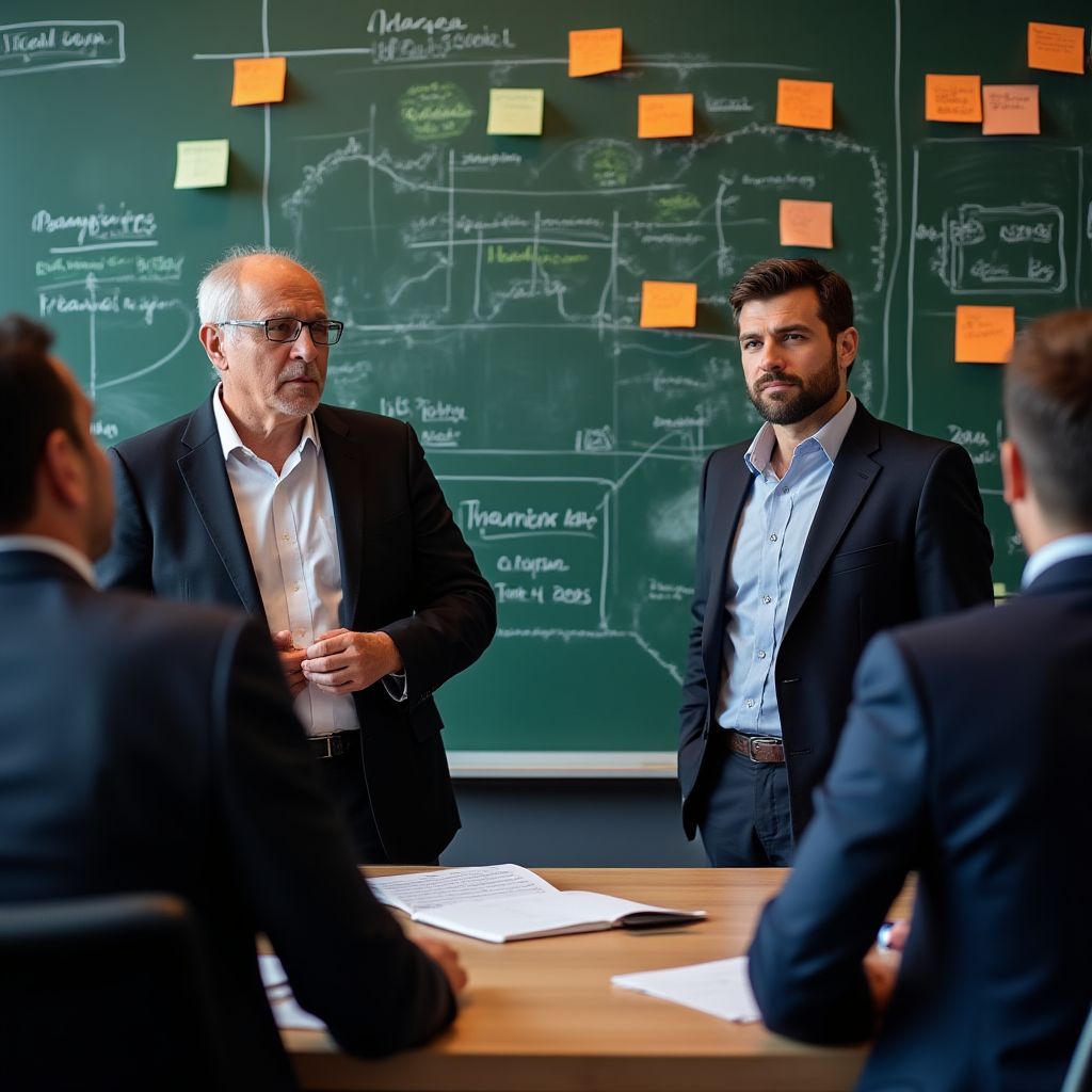 Equipo en planificación estratégica anual